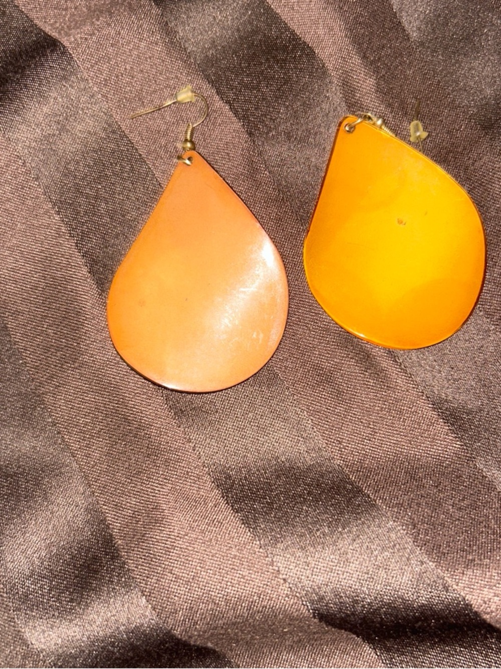 Bold Orange Teardrop Dangle Earrings for Women